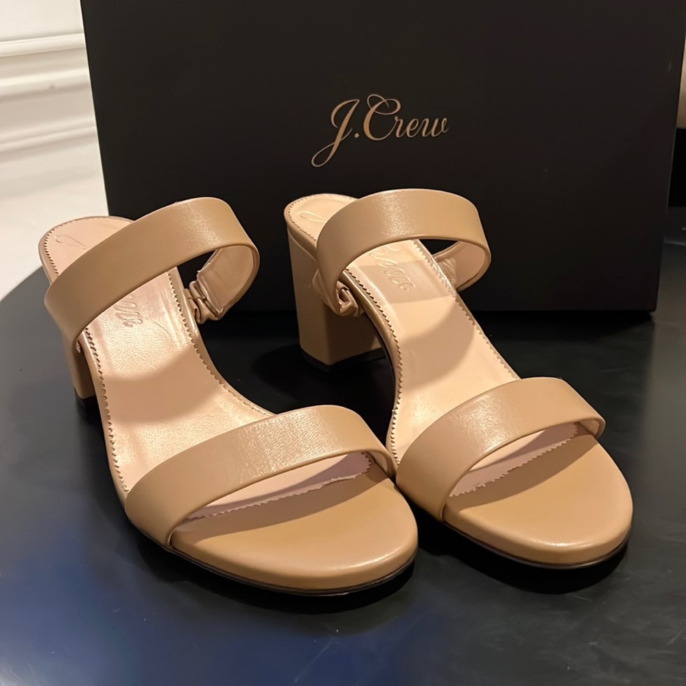 JCrew Lucie double-strap block-heel sandals (new)